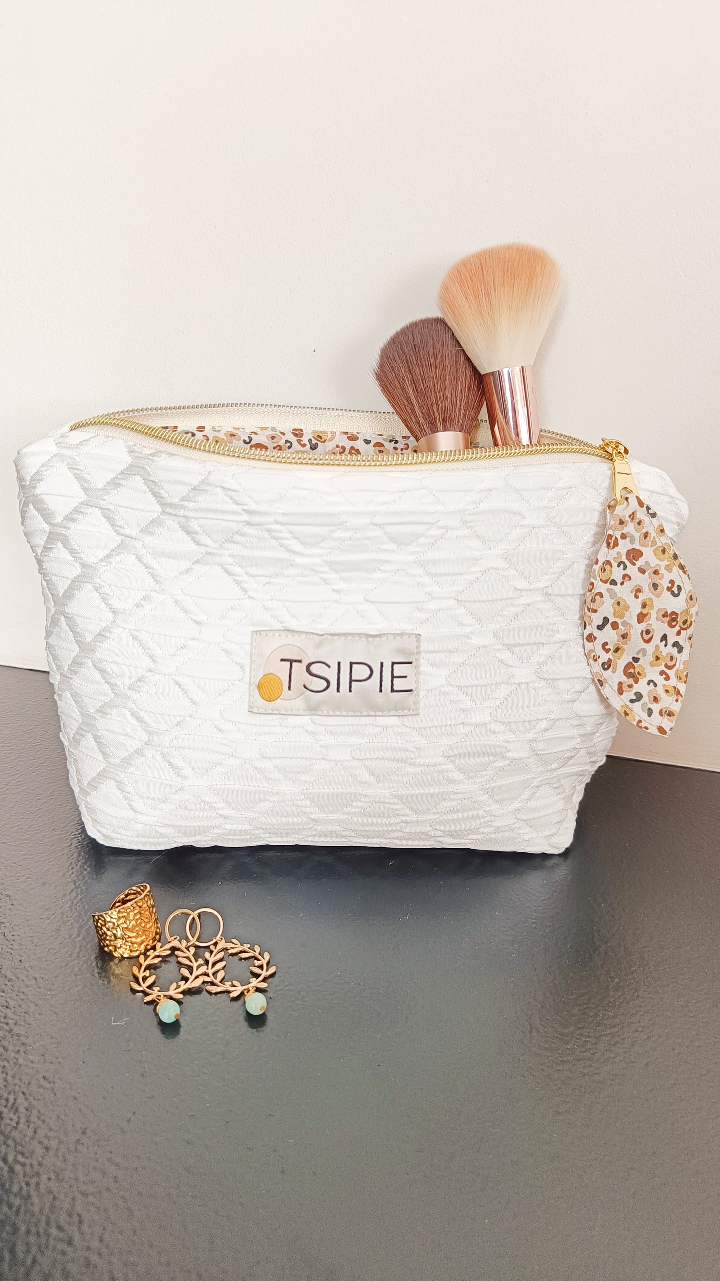 Trousse Make-Up Blanc Cassé