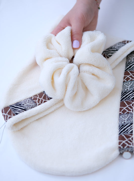 Coffret Turban + Chouchou [CREME]