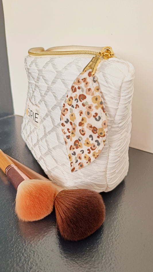 Trousse de Maquillage Blanc Cassé