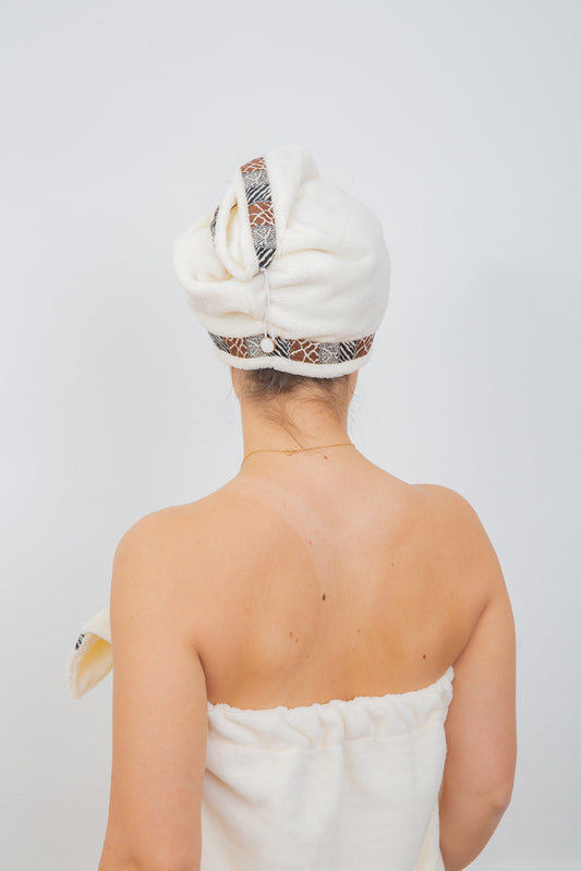 Turban Cheveux Crème